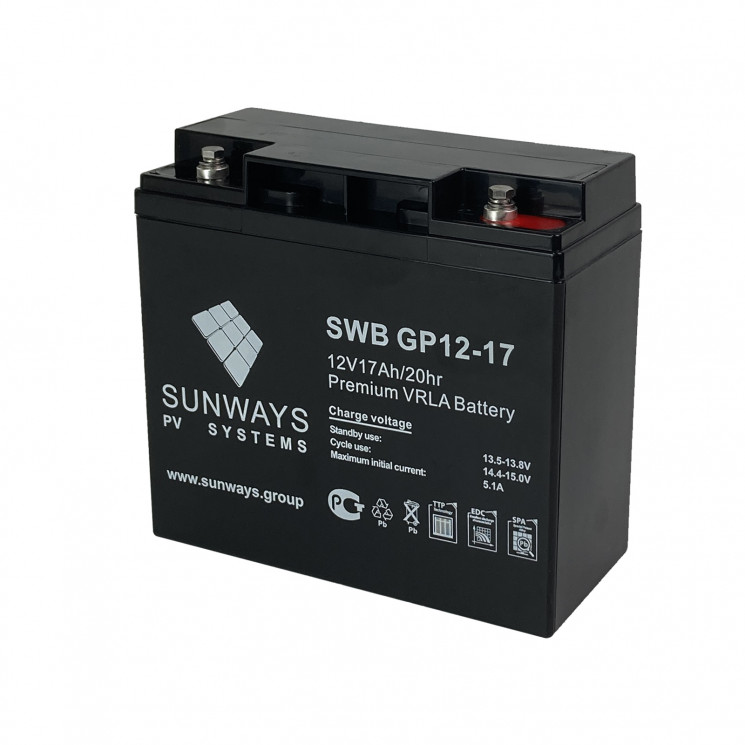 Аккумуляторная батарея SUNWAYS GP 12-17 купить в Уфе