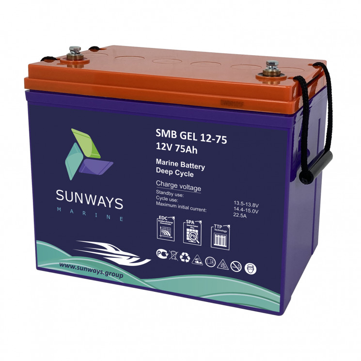 Аккумуляторная батарея Sunways Marine SMB GEL 12-75 купить в Уфе